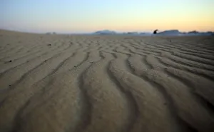 Sands shaped by the wind are seen in the White Desert north of the Farafra Oasis southwest Sands shaped by the wind are seen in the White Desert north of the Farafra Oasis southwest