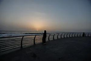 A Saudi woman is pictured along Jeddahs corniche A Saudi woman is pictured along Jeddahs corniche