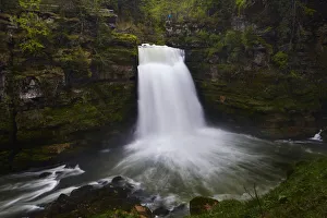 The Saut du Doubs waterfall is seen on the border between Switzerland and France in The Saut du Doubs waterfall is seen on the border between Switzerland and France in