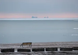 Ships are seen near the Azov Sea port of Mariupol Ships are seen near the Azov Sea port of Mariupol