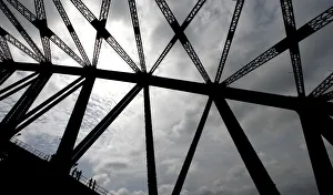 Sightseers climb the lower arch of the Sydney Harbour Bridge Sightseers climb the lower arch of the Sydney Harbour Bridge