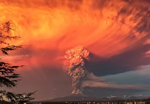 Smoke and ash rise from the Calbuco volcano as seen from the city of Puerto Montt Smoke and ash rise from the Calbuco volcano as seen from the city of Puerto Montt