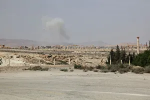 Smoke rises due to what activists said was shelling from Islamic State fighters Smoke rises due to what activists said was shelling from Islamic State fighters