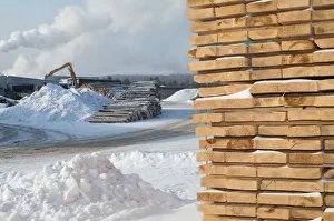 Softwood lumber is processed at Groupe Crete, a sawmill in Chertsey, Quebec Softwood lumber is processed at Groupe Crete, a sawmill in Chertsey, Quebec