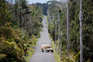 Soldiers patrol the Leilani Estates subdivision during ongoing eruptions of the Kilauea Soldiers patrol the Leilani Estates subdivision during ongoing eruptions of the Kilauea