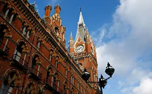 The St Pancras clock tower is pictured, London The St Pancras clock tower is pictured, London