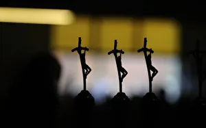 Standards with crucifixes are pictured within the Parish Church of St Standards with crucifixes are pictured within the Parish Church of St