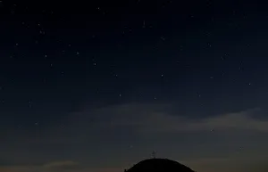 The star constellation Ursa Mayor (Great Bear) is seen in the sky over Leeberg hill near The star constellation Ursa Mayor (Great Bear) is seen in the sky over Leeberg hill near