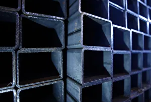 Steel profile pipes are pictured at the Ariel Metal steel trader warehouse in Podolsk Steel profile pipes are pictured at the Ariel Metal steel trader warehouse in Podolsk