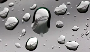 The Sydney Harbour Bridge is reflected in raindrops on a window The Sydney Harbour Bridge is reflected in raindrops on a window