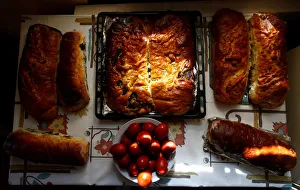 Traditional cakes and eggs are seen on the eve of Orthodox Easter in the town of Bobruisk Traditional cakes and eggs are seen on the eve of Orthodox Easter in the town of Bobruisk