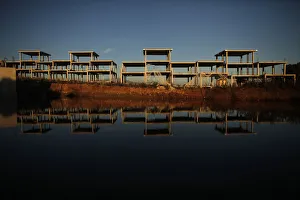 An unfinished residential building is seen in Marbella An unfinished residential building is seen in Marbella