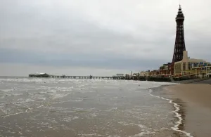 Blackpool North Pier and Tower Print, January 2007