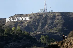 A view of the Hollywood sign from Bronson Canyon park in Hollywood A view of the Hollywood sign from Bronson Canyon park in Hollywood