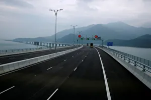 View on the Hong Kong side of the Hong Kong-Zhuhai-Macau bridge View on the Hong Kong side of the Hong Kong-Zhuhai-Macau bridge