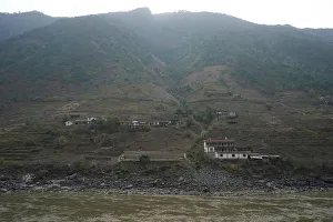 A view of Lazimi village seen from across the river in Nujiang Lisu Autonomous Prefecture A view of Lazimi village seen from across the river in Nujiang Lisu Autonomous Prefecture