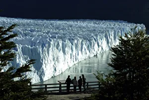 VIEW OF THE PERITO MORENO GLACIER IN ARGENTINO LAKE VIEW OF THE PERITO MORENO GLACIER IN ARGENTINO LAKE