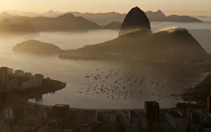 A view of the Sugar Loaf mountain, as the sun rises in Rio de Janeiro A view of the Sugar Loaf mountain, as the sun rises in Rio de Janeiro