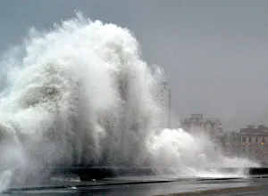 Waves crash against seafront boulevard El Malecon in Havana as Hurricane Rita passes near Waves crash against seafront boulevard El Malecon in Havana as Hurricane Rita passes near
