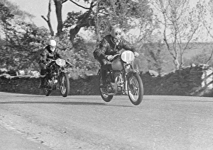 Angus Martin (Triumph) and A C R Collins (Matchless) 1951 Senior Clubman TT Angus Martin (Triumph) and A C R Collins (Matchless) 1951 Senior Clubman TT