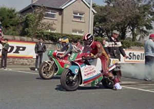 Decca Kelly (Cowles Rotax) & Craig Ryding (Kimoco) 1987 Lightweight Manx Grand Prix Decca Kelly (Cowles Rotax) & Craig Ryding (Kimoco) 1987 Lightweight Manx Grand Prix