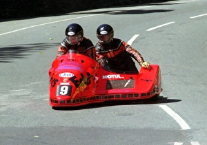 Vintage Motorcycle Racing Pics Prints: Eddy Wright & Rick Long (EMC) 1995 Sidecar TT