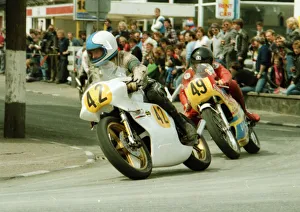 Gordon Farmer (Maxton) and Chris Cannell (Yamaha) 1984 Senior TT Gordon Farmer (Maxton) and Chris Cannell (Yamaha) 1984 Senior TT