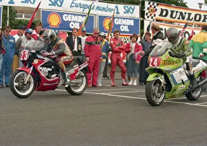 Howard Selby (Suzuki) and Rob Haynes (Kawasaki) 1988 Production A TT Howard Selby (Suzuki) and Rob Haynes (Kawasaki) 1988 Production A TT