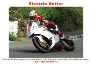 Michael Rutter Prints: Electric Rutter Without MotoCzysz at TT 2014 Print