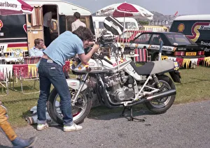 Mick Grants camera bike being prepared for filming Bray to Governors Mick Grants camera bike being prepared for filming Bray to Governors