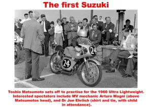 Retro Motorcycle Racing Images Prints: The first Suzuki