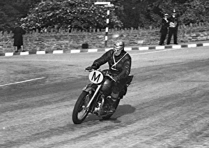 Peter Crebbin (Triumph Travelling marshal) 1956 TT Peter Crebbin (Triumph Travelling marshal) 1956 TT
