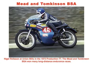 Union Mills TT Course Prints: Mead and Tomkinson BSA