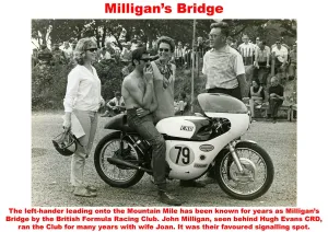 Milligan's Bridge Print: A photograph of a mountain road landmark