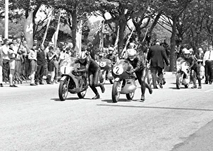 Ralph Bryans (Honda) and Derek Woodman (MZ) 1967 Lightweight TT Ralph Bryans (Honda) and Derek Woodman (MZ) 1967 Lightweight TT