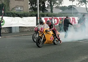 Robert Stephens (Rotax) and Gary Neville (Yamaha) 1985 Newcomers Manx Grand Prix Robert Stephens (Rotax) and Gary Neville (Yamaha) 1985 Newcomers Manx Grand Prix
