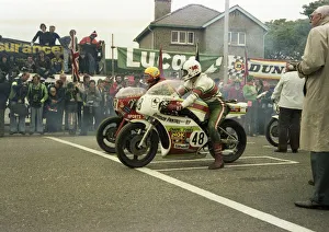 Roger Nicholls (Kawasaki) and Eddie Roberts (Ducati) 1979 Formula One TT Roger Nicholls (Kawasaki) and Eddie Roberts (Ducati) 1979 Formula One TT