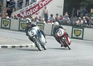 Tommy Robb (Suzuki) & Chris Walpole (Honda) 1967 50cc TT Tommy Robb (Suzuki) & Chris Walpole (Honda) 1967 50cc TT