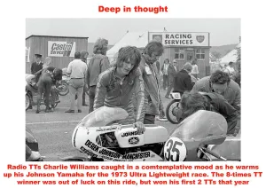 Classic Motorcycle Racing Pics Prints: Deep in thought