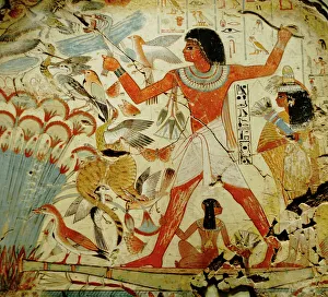 Mural from the wall of the tomb-chapel of Nebamun near Thebes Egypt dates to around 1350 - 1400 BC Mural from the wall of the tomb-chapel of Nebamun near Thebes Egypt dates to around 1350 - 1400 BC