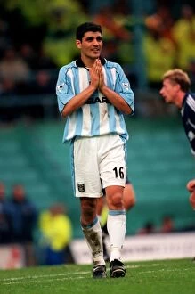 Images Dated 14th October 2000: John Aloisi's Disbelief: A Missed Opportunity for Coventry City Against Tottenham Hotspur