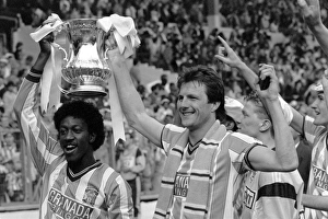 (L-R) Coventry Citys goalscorers Dave Bennett and Keith Houchen celebrate with the FA Cup (L-R) Coventry Citys goalscorers Dave Bennett and Keith Houchen celebrate with the FA Cup