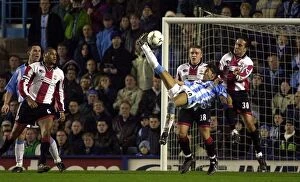 Images Dated 22nd December 2000: Moustapha Hadji's Epic Overhead Attempt vs Southampton (FA Premiership, Coventry City, 22-12-2000)