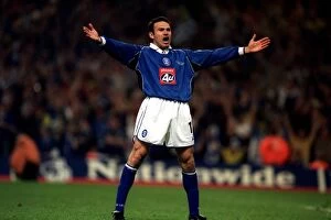 Images Dated 12th May 2002: Birmingham City FC's Euphoric Promotion to Division One: Stan Lazaridis's Unforgettable Celebration