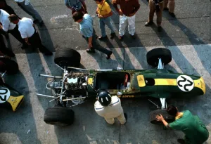 Graham Hill Prints: Graham Hill Print - Lotus 49 Italian GP 1967