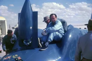 Donald Campbell Prints: Donald Campbell at Lake Eyre 1963 Print