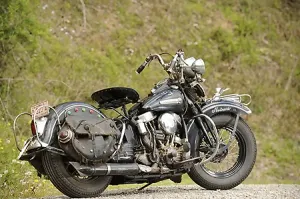 Harley-Davidson Prints: 1950 Harley-Davidson Panhead Hydraglide Hotrod Print