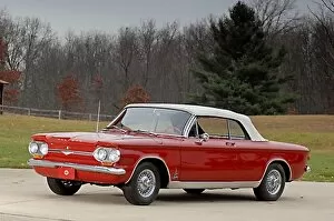Images Dated 1st January 2006: Chevrolet Corvair Monza Spider Convertible, 1964, Red, white roof