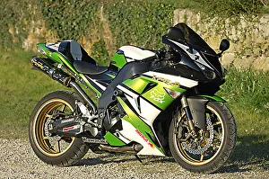 Kawasaki ZX-10R 2007 Green Metallic Print (KAW009016). Art