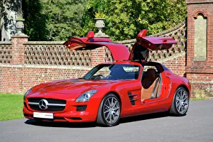 Mercedes-Benz SLS AMG Gullwing 2011 red metallic Mercedes-Benz SLS AMG Gullwing 2011 red metallic